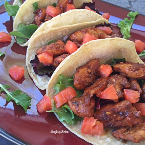 Chicken Tocino Tacos by Naughty-Kitchen.com