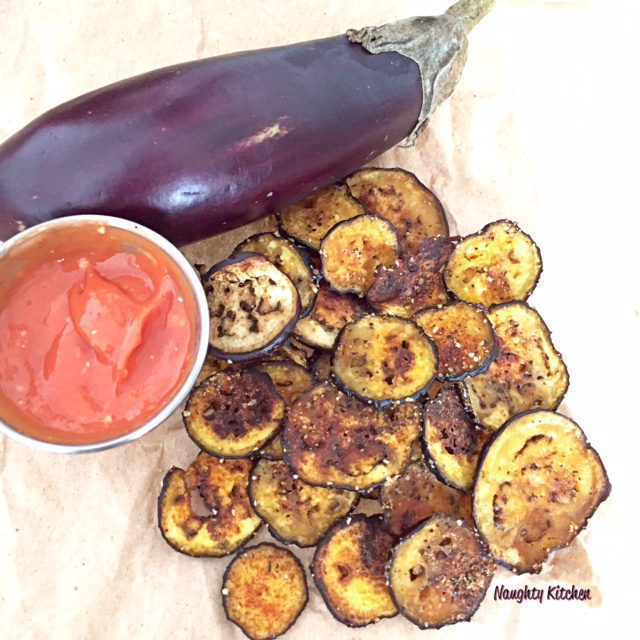 Baked Eggplant Chips