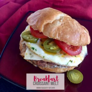 Breakfast Croissant Melt Naughty-kitchen.com Healthy