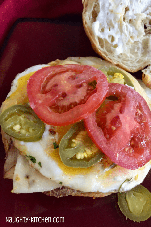 Breakfast Croissant Melt Naughty-kitchen.com Healthy