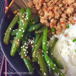 Easy Teriyaki Green Beans Naughty-Kitchen Healthy Vegan Vegetarian Meal Prep Idea