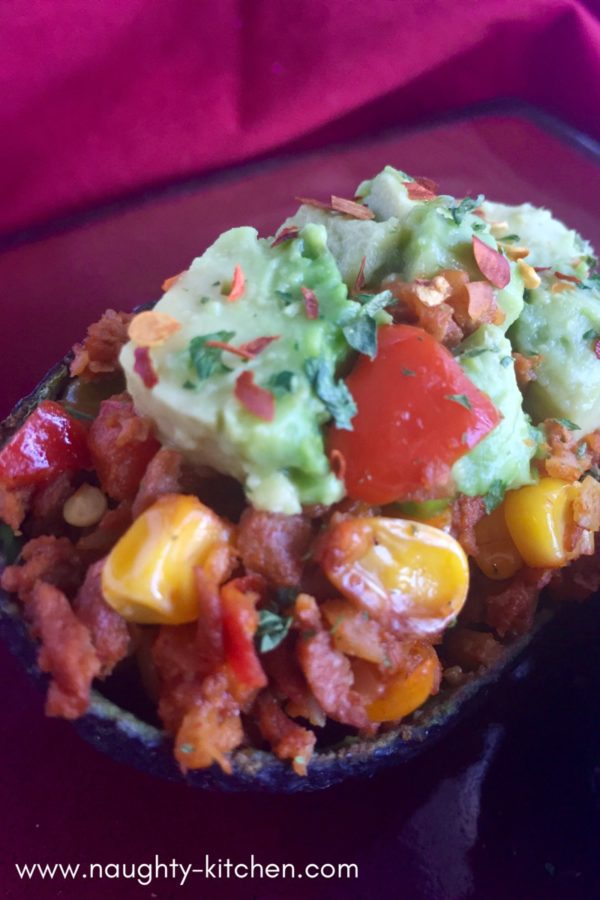 Healthy Stuffed Vegetarian Avocado Vegan Naughty-Kitchen.com