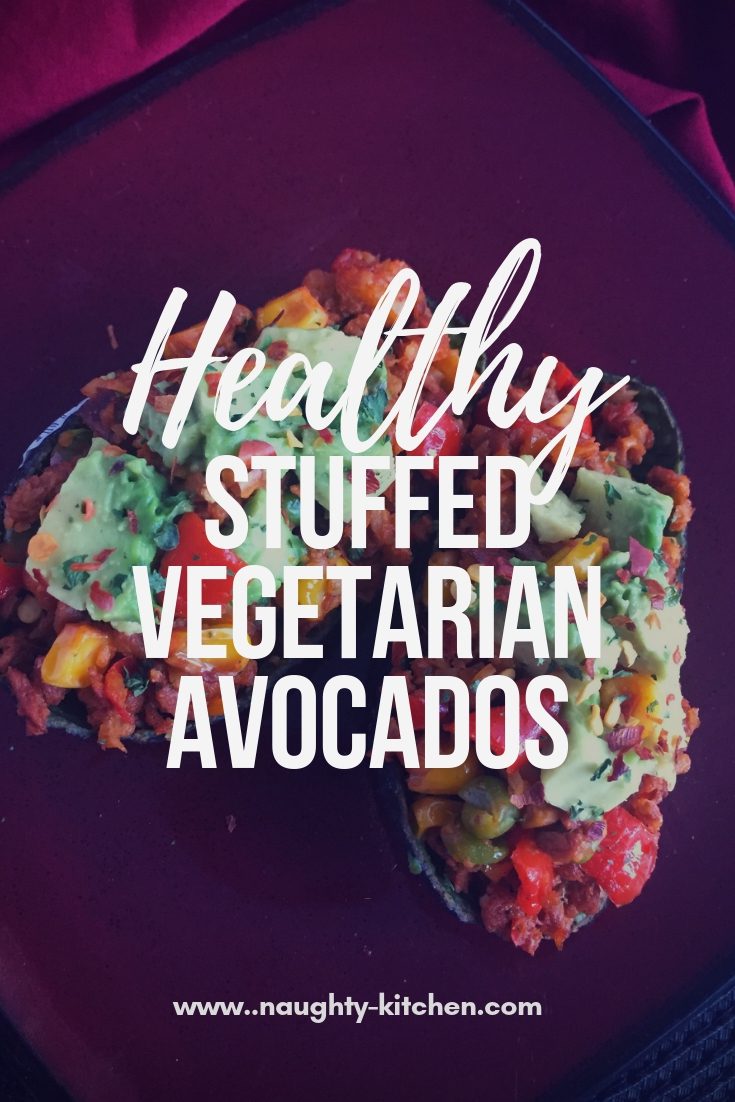 Healthy Stuffed Vegetarian Avocado Vegan Naughty-Kitchen.com