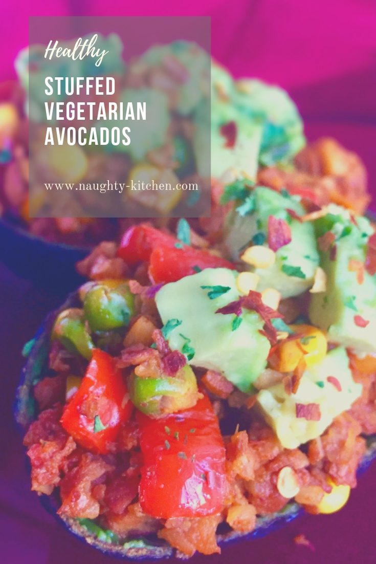 Healthy Stuffed Vegetarian Avocado Vegan Naughty-Kitchen.com