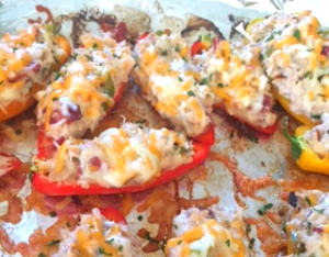 Cheesy Tuna Bacon Stuffed Mini Peppers Appetizers Keto