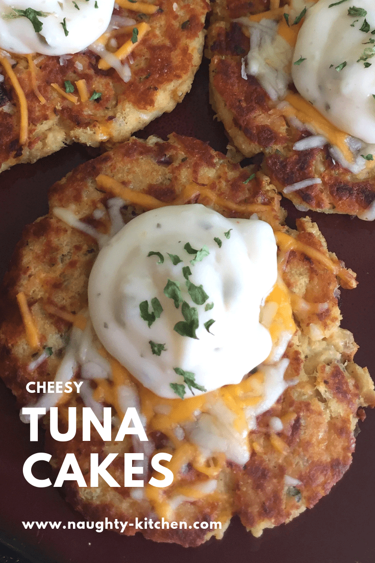 Easy Tuna Cakes Appetizers Low Sodium Naughty-Kitchen.com