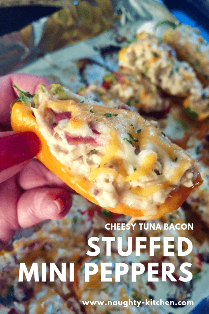 Cheesy Tuna Bacon Stuffed Mini Peppers Appetizers Keto