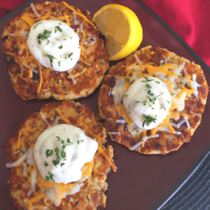 Easy Tuna Cakes Appetizers Low Sodium Naughty-Kitchen.com