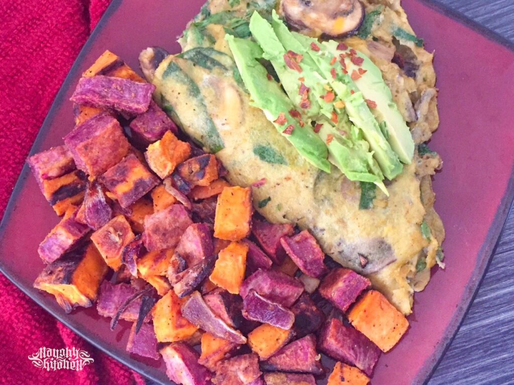 Baked Sweet Potato and Purple Potato Hash Organic