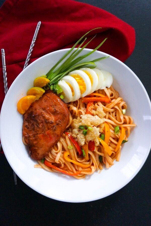 Chicken Tocino Calamansi Stir Fry Noodles Gluten Free