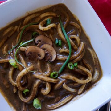 Black Magic Mushrooms Udon Noodles Soup Naughty Kitchen