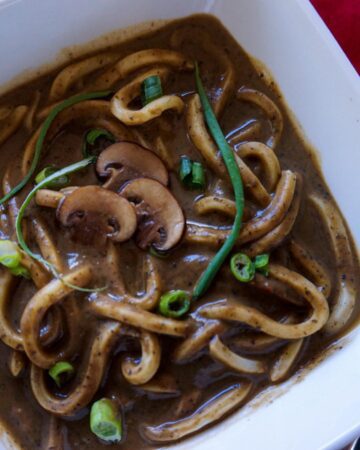 Black Magic Mushrooms Udon Noodles Soup Naughty Kitchen