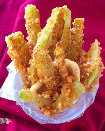 chayote fries in a cup