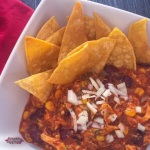 Red Chili Chicken in a bowl