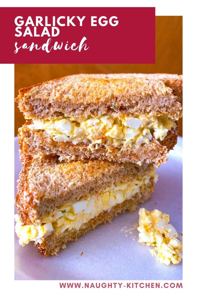 garlicky egg salad sandwich 1