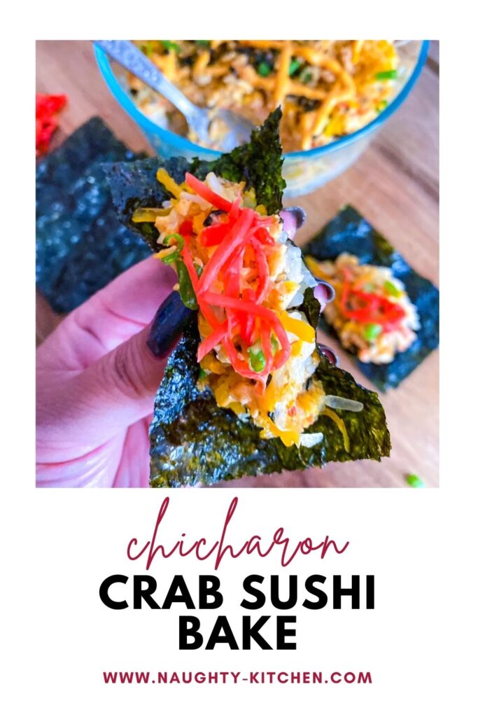 chicharon crab sushi bake 