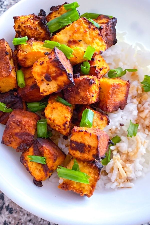 Easy Tofu Marinade with White Rice