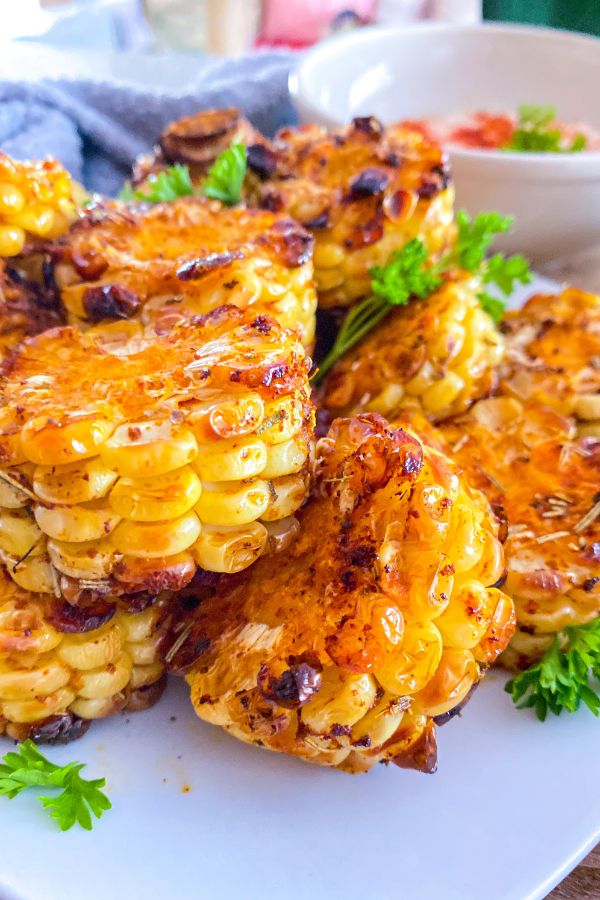 Corn Coins with Mediterranean Dip 2