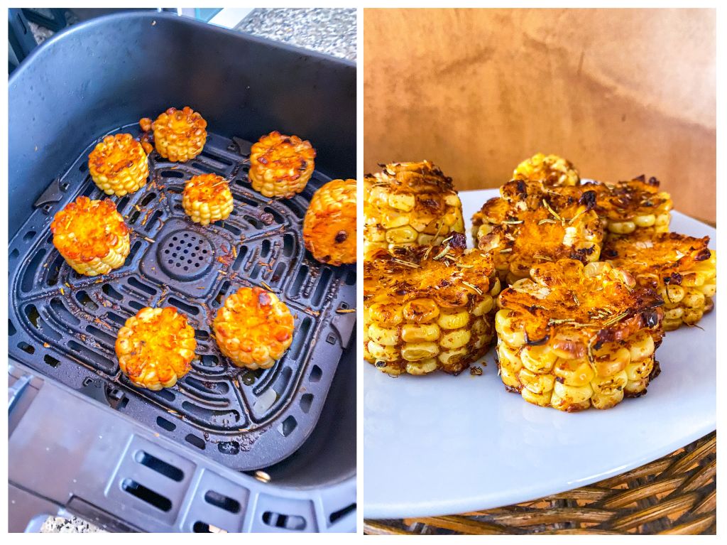 HOW TO air fry the corn on the cob coins