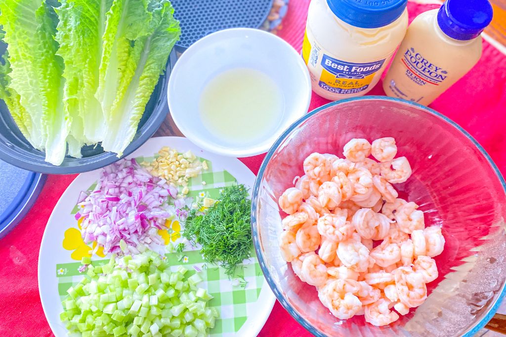 Creamy Shrimp Salad Ingredients