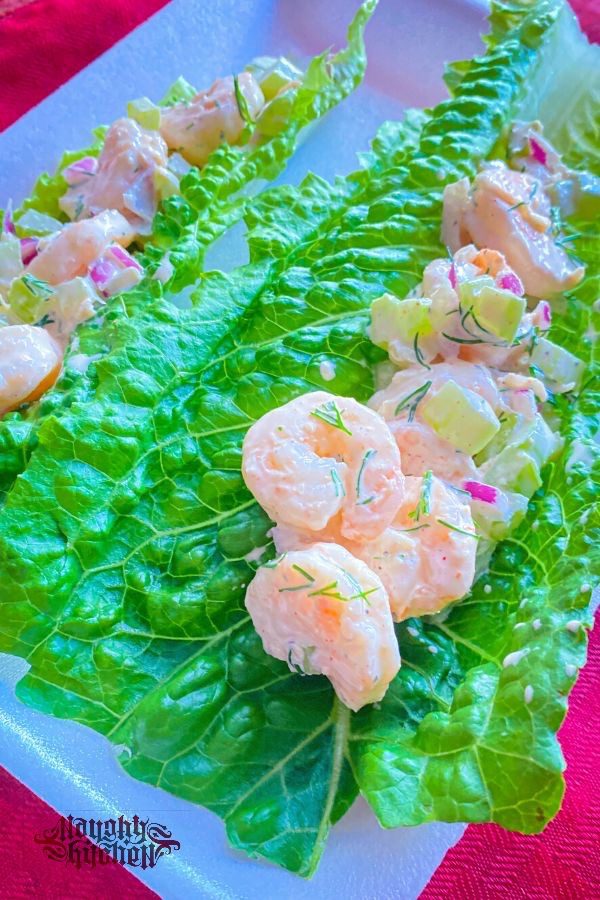 Creamy Shrimp Salad Lettuce Wrap 2-Naughty Kitchen