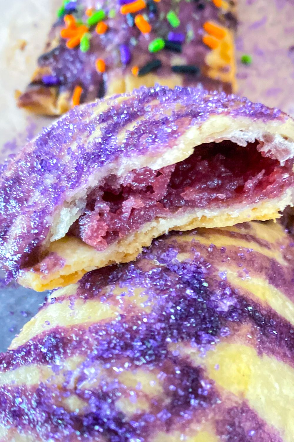 Ube Pop Tarts Inside Close Up