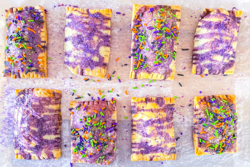 Ube Pop Tarts with all Sprinkles