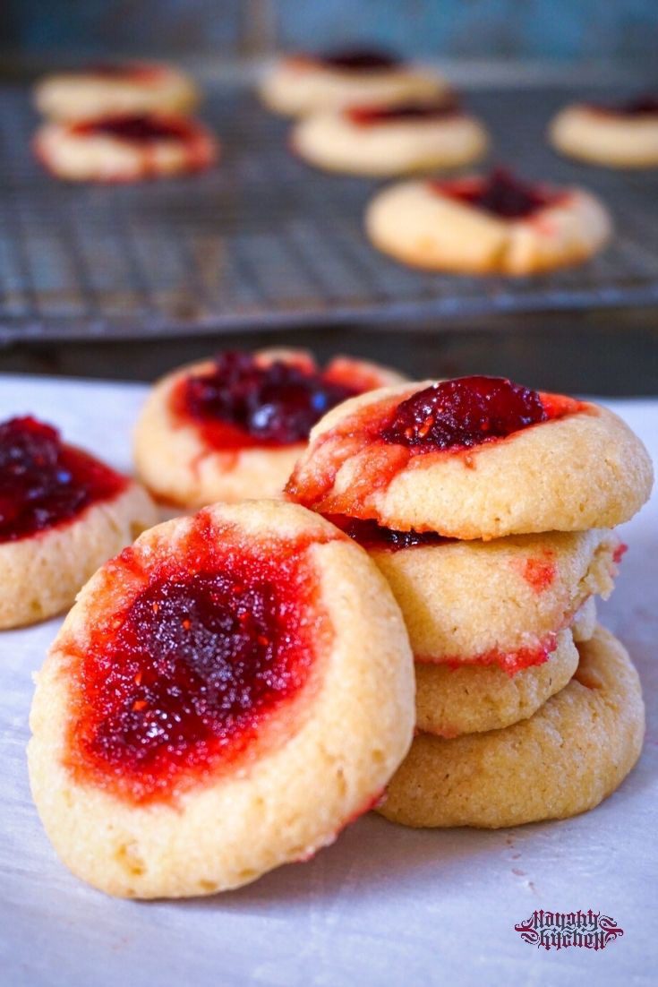 Cranberry Thumbprint Cookies - Naughty Kitchen