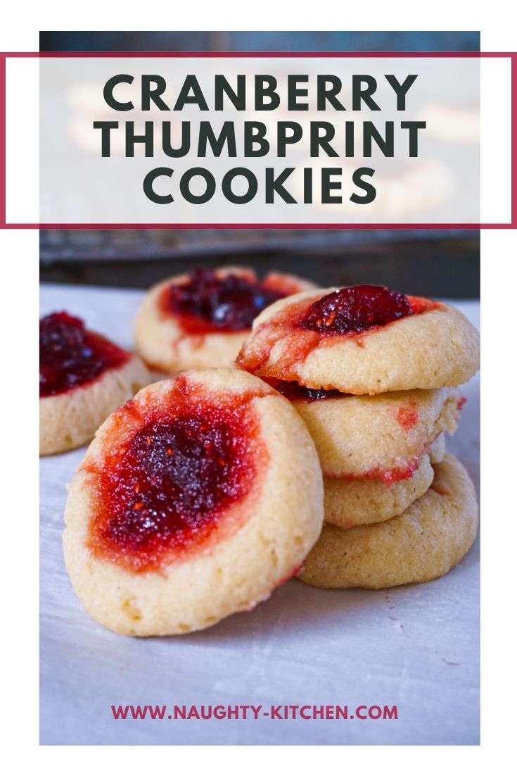 Cranberry Thumbprint Cookies - Naughty Kitchen