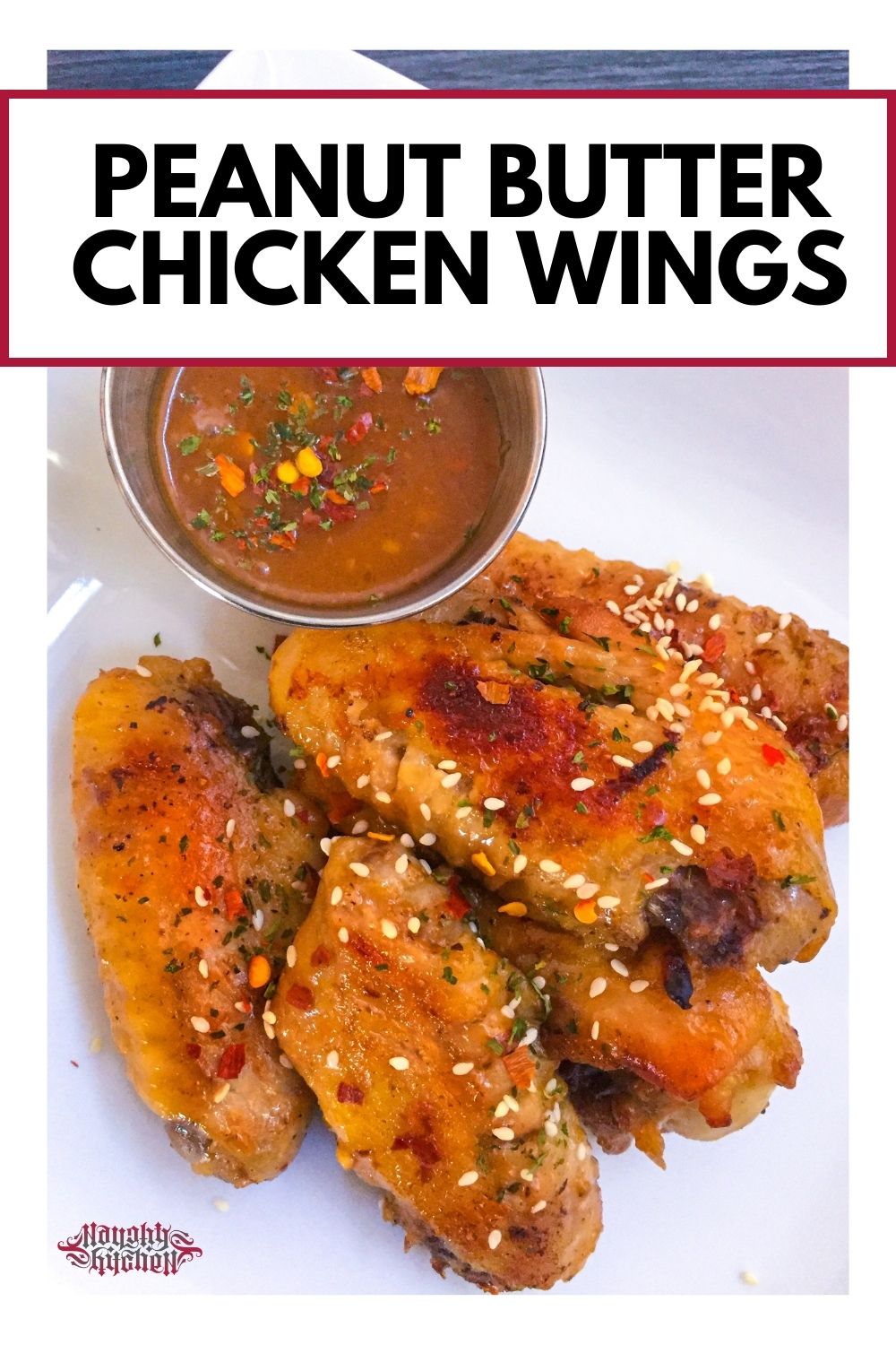 Peanut Butter Chicken Wings with peanut sauce