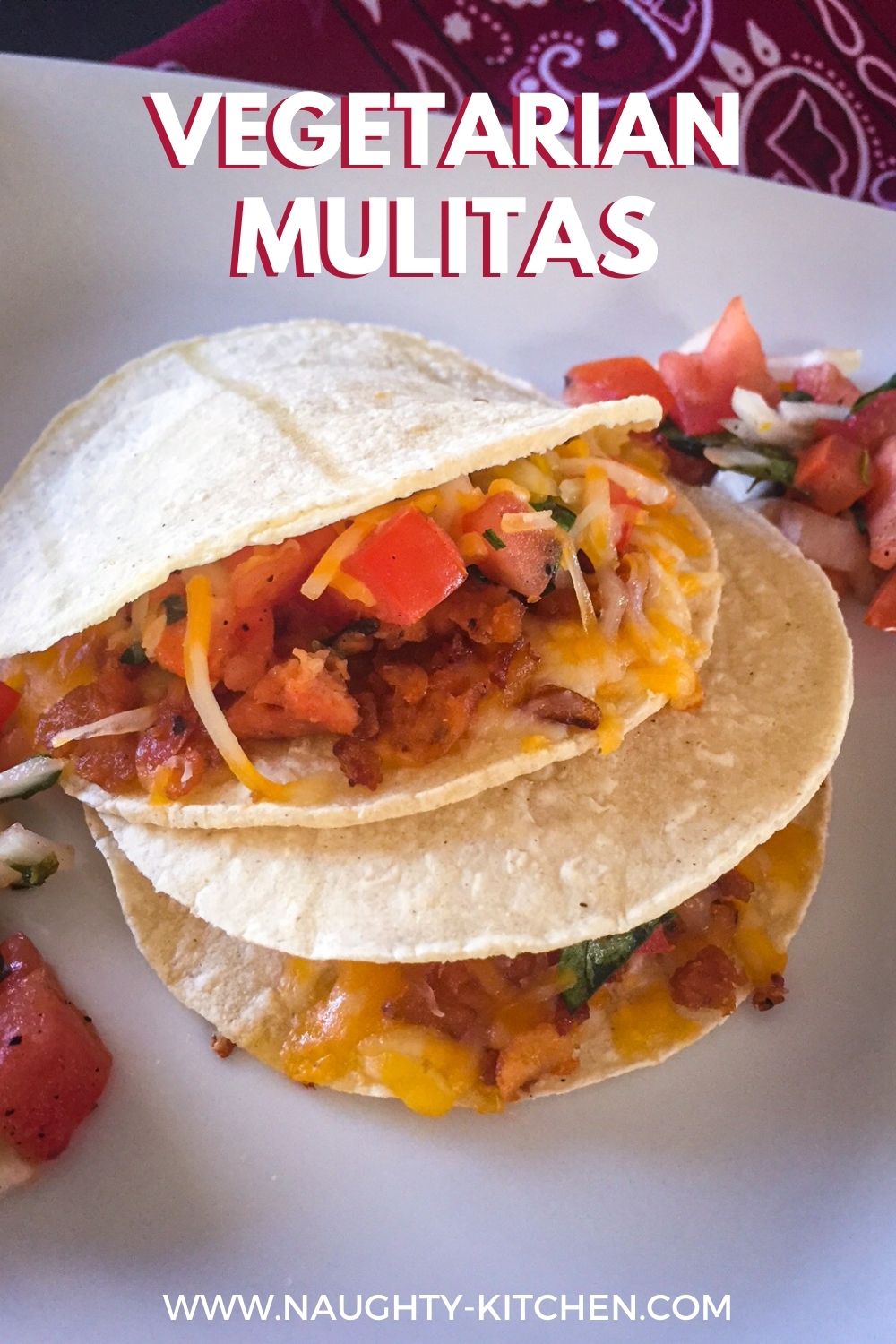 vegetarian mulitas with pico de gallo