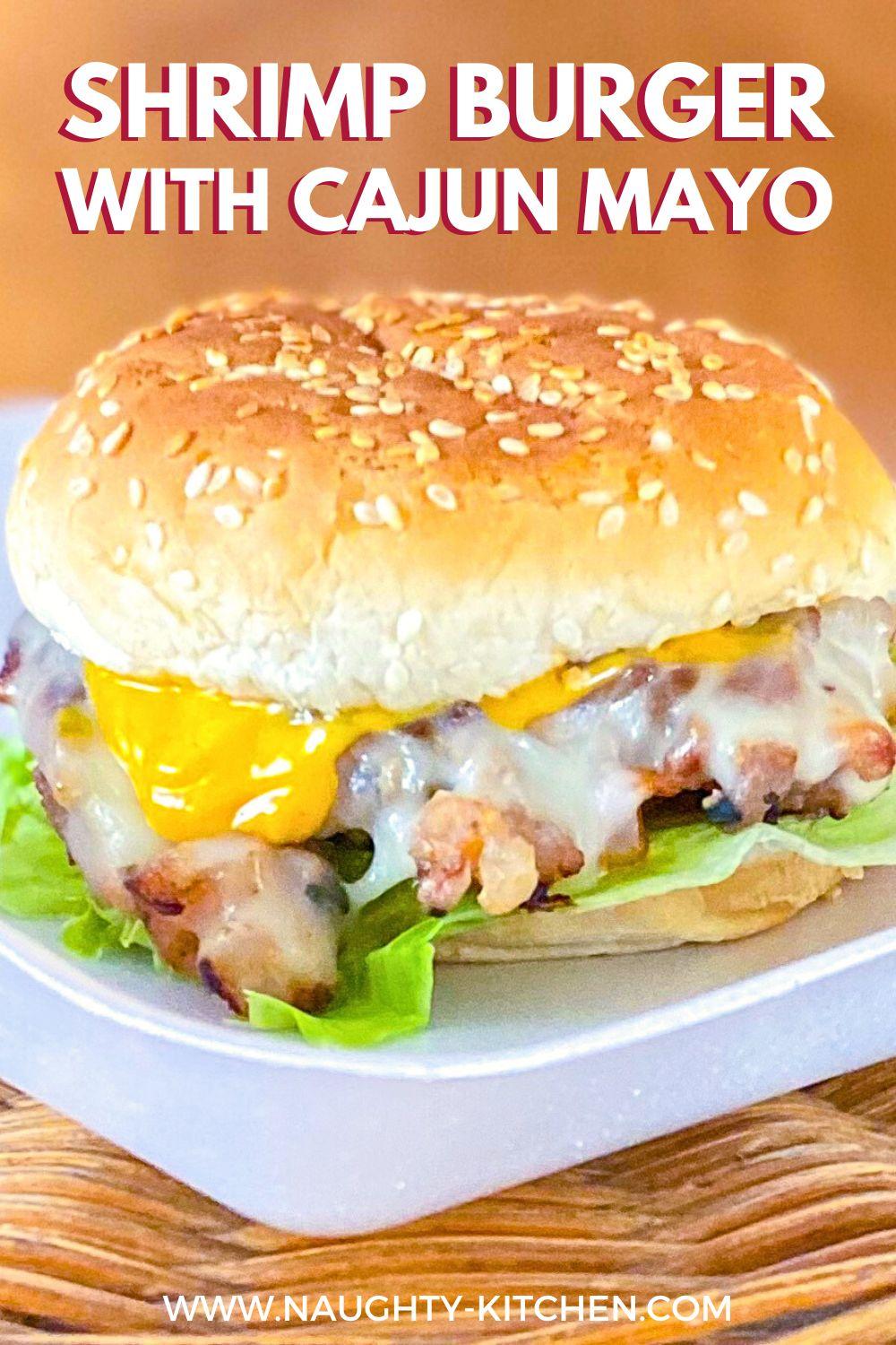 Shrimp Burger With Cajun Mayo