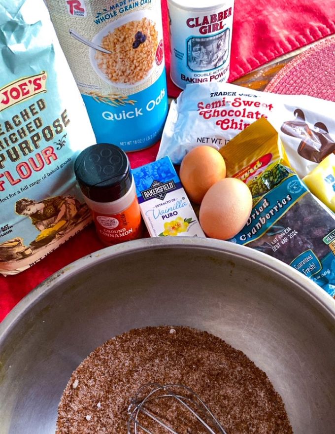 Oatmeal Craisin Chocolate Chip Cookies Ingredients