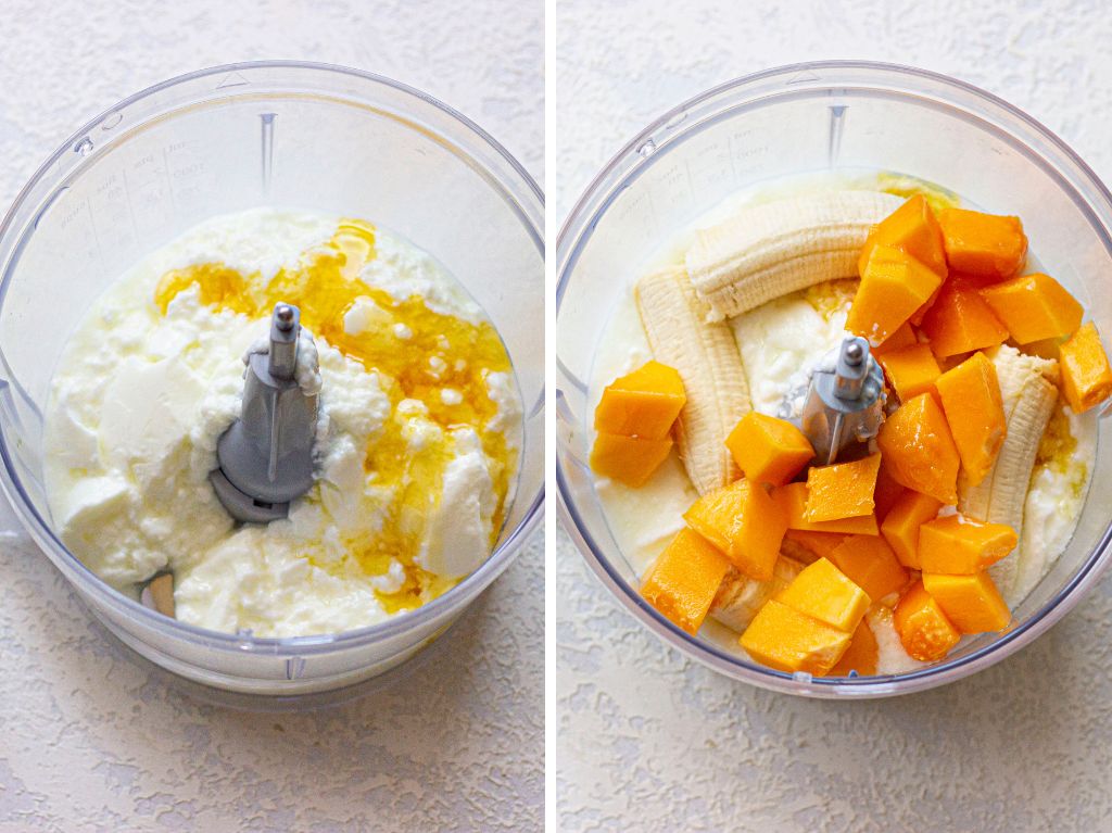 Banana Papaya Protein Ice Cream process