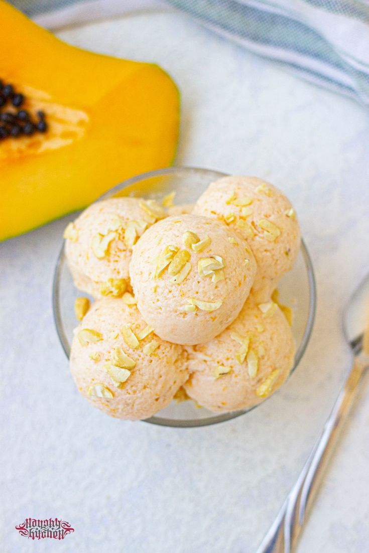 Banana Papaya Protein Ice Cream above