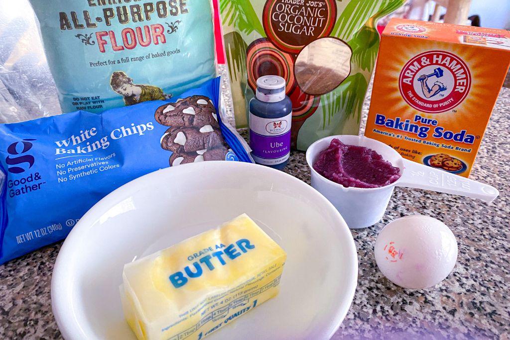 Ube Cookies ingredients