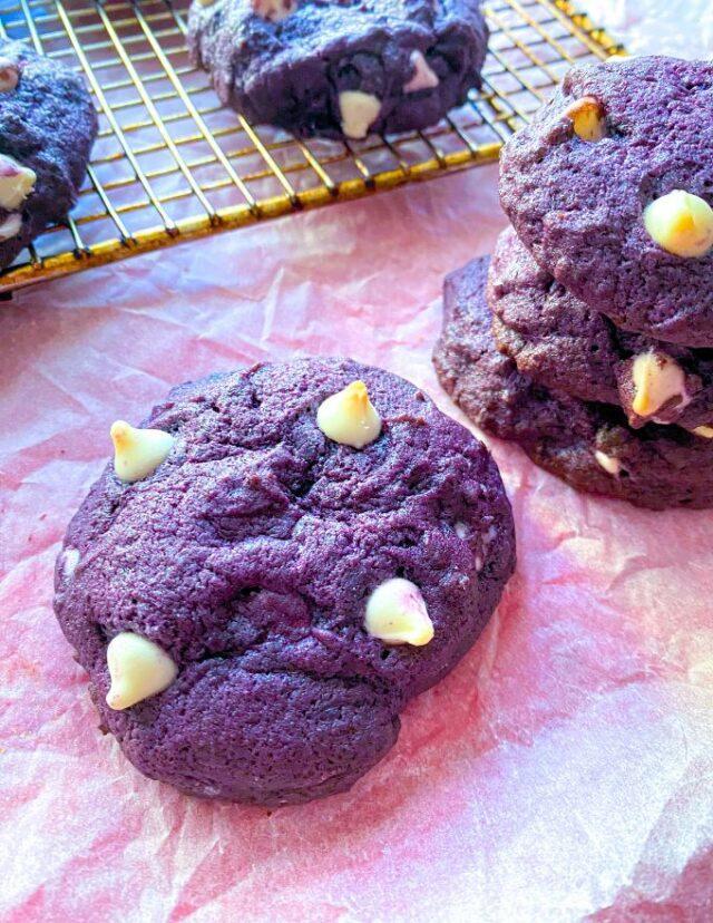 Ube Cookies stack