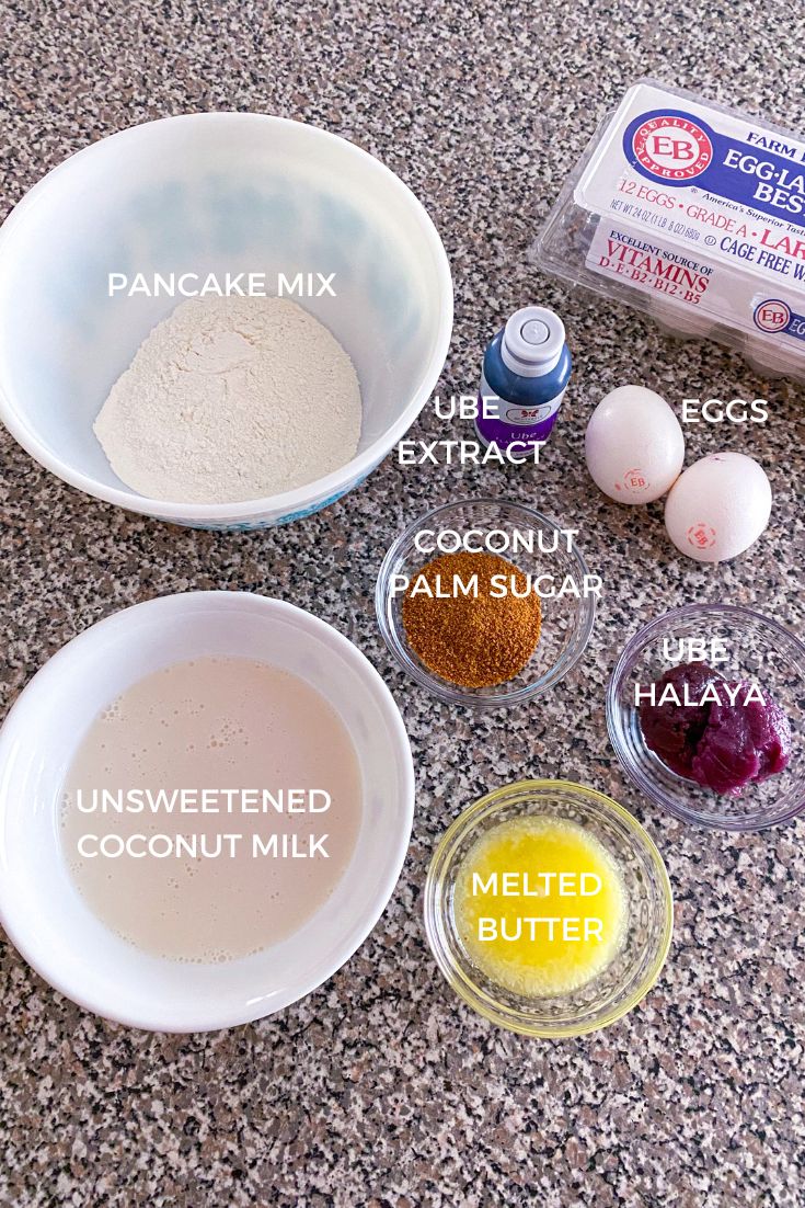 Ube Pancake Coins Ingredients