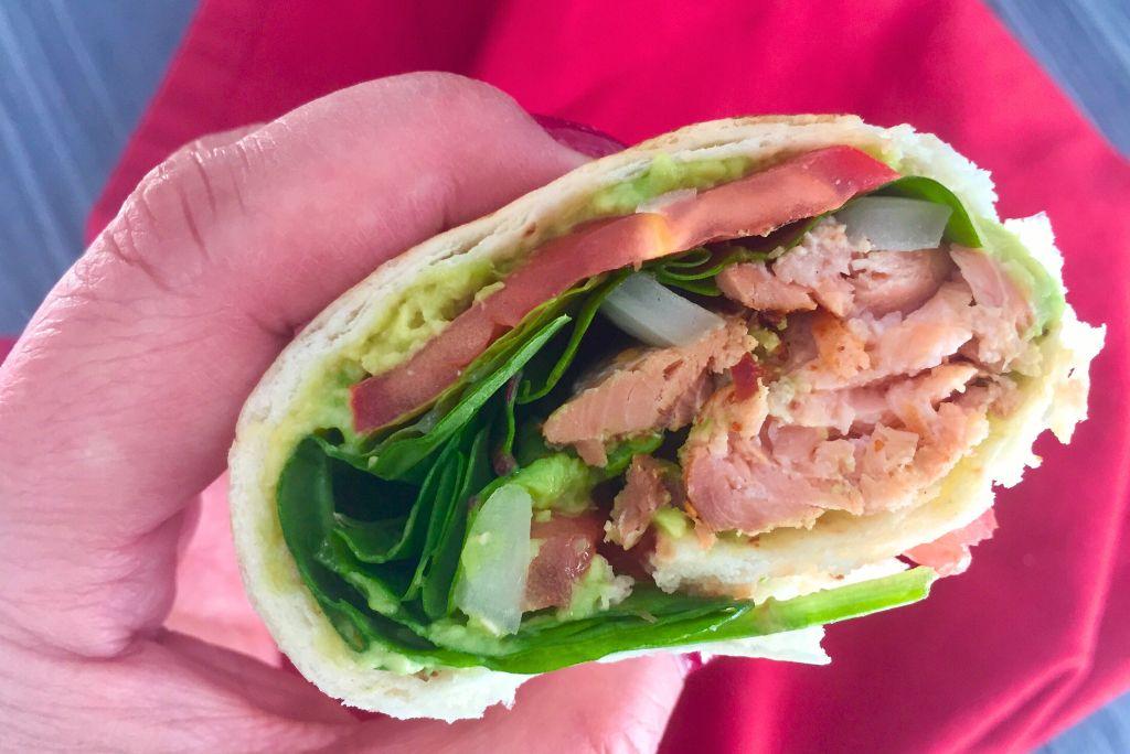 salmon wrap inside