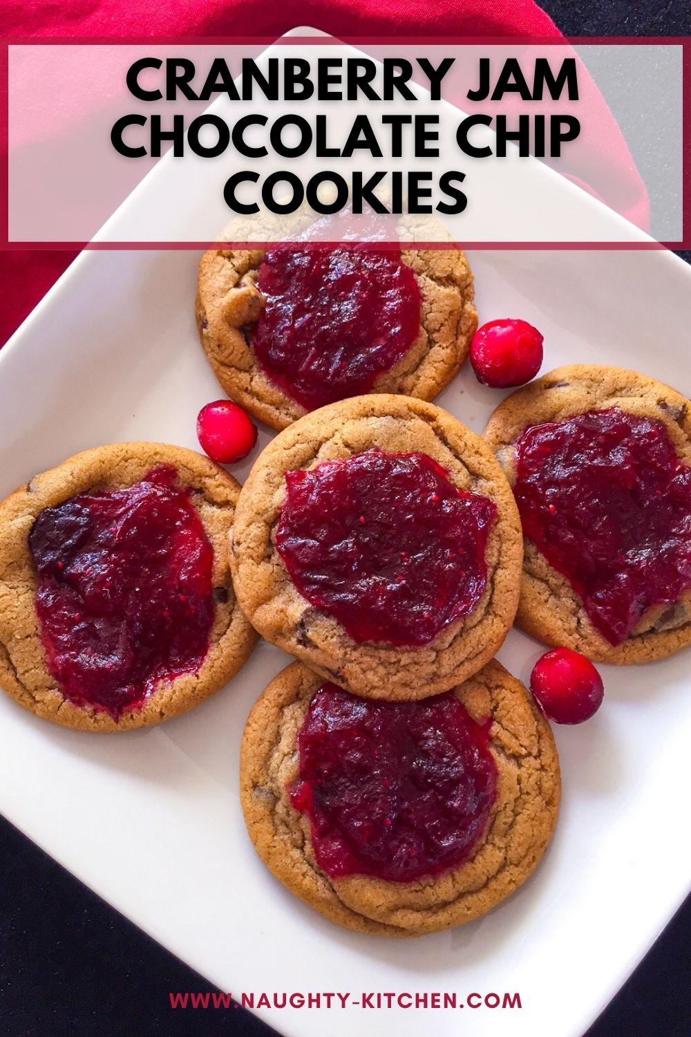 Cranberry jam chocolate chip cookies.