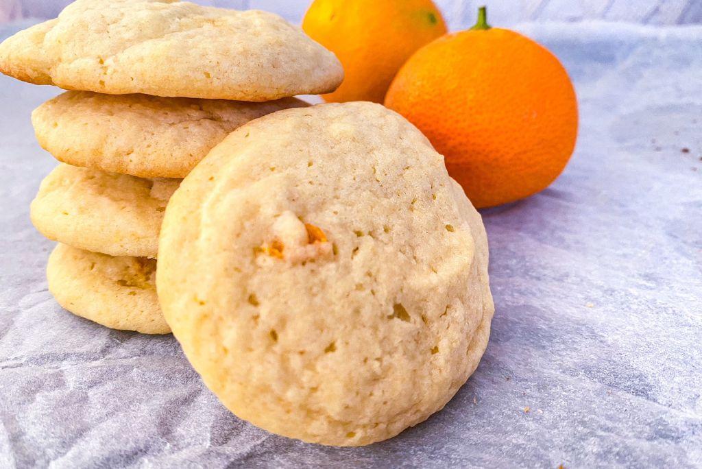 calamansi cookies white background.