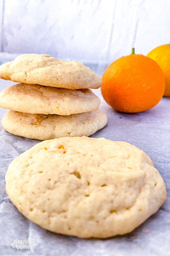 Close up of calamansi cookies.