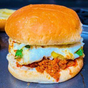 Chorizo cilantro egg melt sandwich.