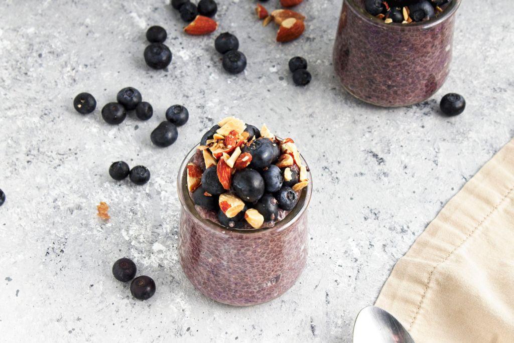 Overview of Blueberry Chia Pudding.