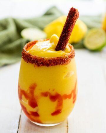 Mangonada with tamarind candy.