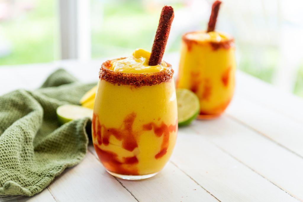 Mangonada drinks with tamarind candy.