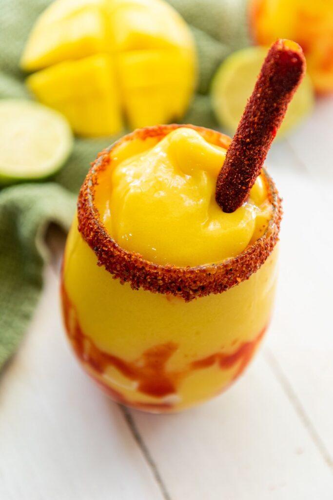 Mangonada with tamarind candy overview.