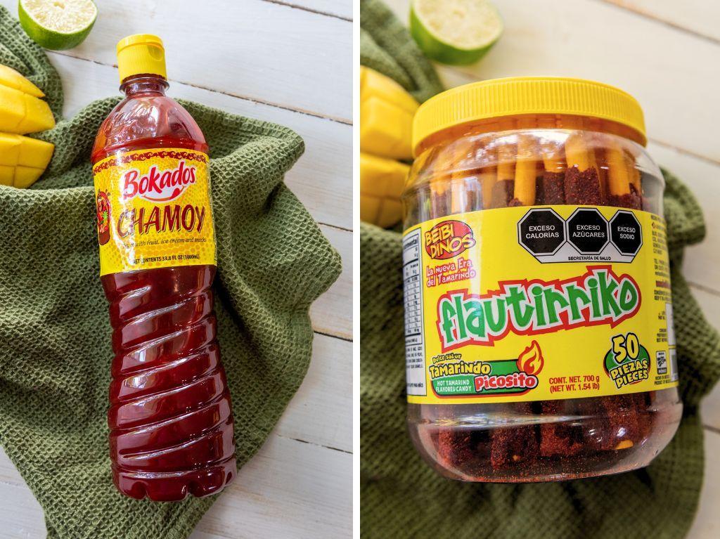 Chamoy and Tarmarind sticks for Mangonada.